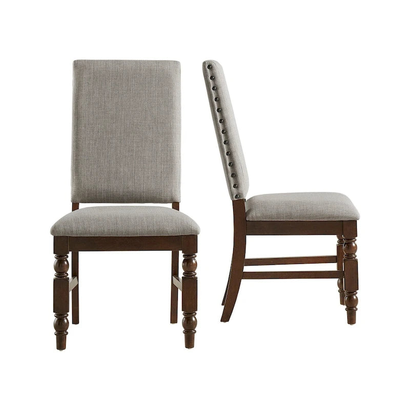 Flatiron Nailhead Upholstered Dining Chairs (Set of 2) by iNSPIRE Q Classic