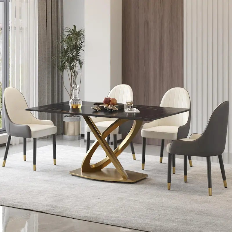 63 Dining Table, Modern Dining Table for 6