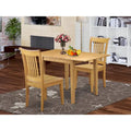 East West Furniture Dining Set- a Rectangle Dining Room Table and Kitchen Chairs, Oak (Pieces Option)