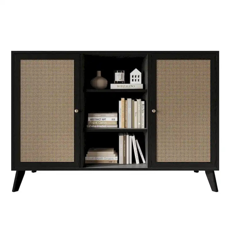 Mid-Century Modern Style Black Sideboard
