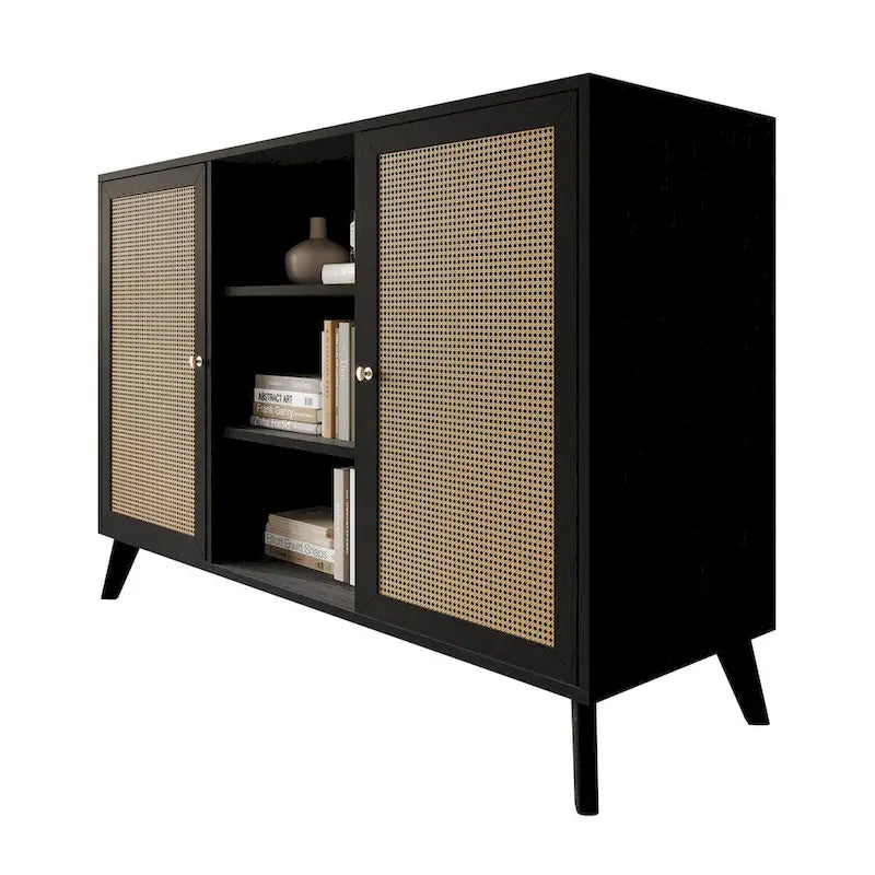 Mid-Century Modern Style Black Sideboard