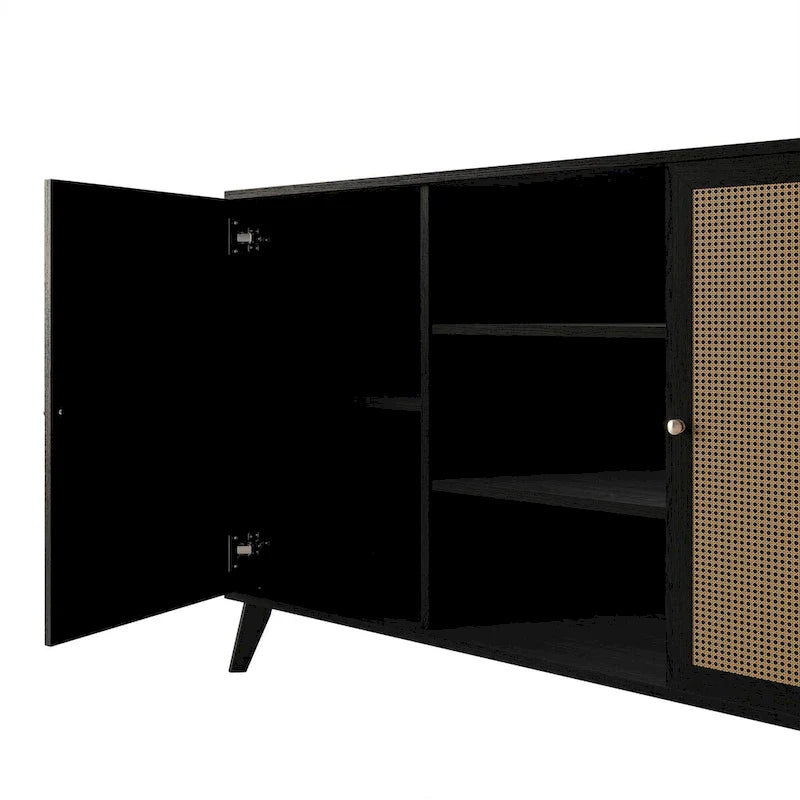 Mid-Century Modern Style Black Sideboard