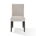 Mod 19 Inch Parson Style Dining Chair, Rubberwood, Set of 2, Light Gray