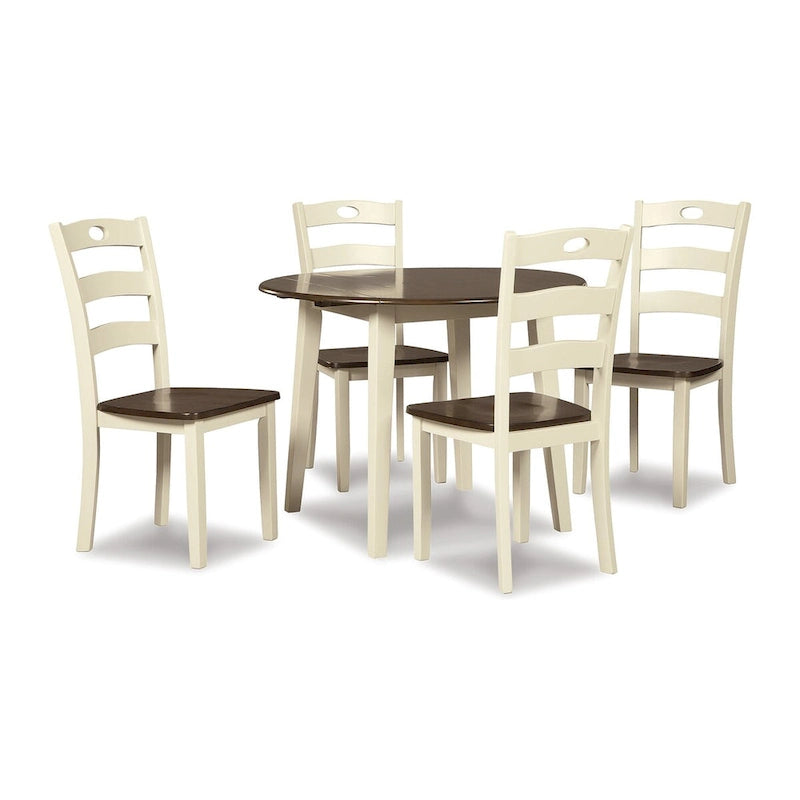 Signature Design by Ashley Woodanville Cream/Brown 5-Piece Dining Package