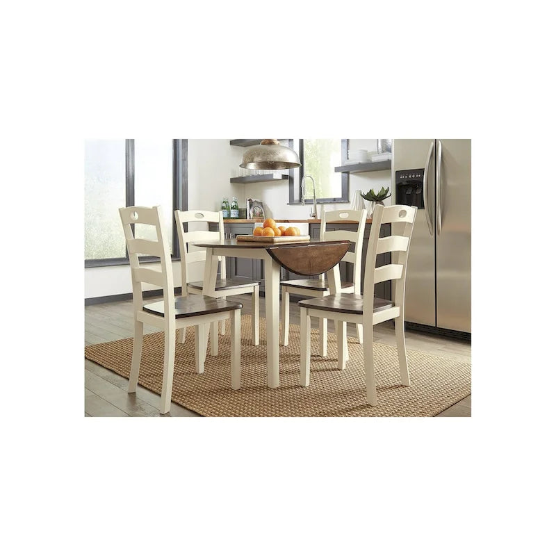 Signature Design by Ashley Woodanville Cream/Brown 5-Piece Dining Package