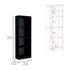 Kenyon 3pc Set 74 Wide 5-Shelf and Cabinet Bookcase