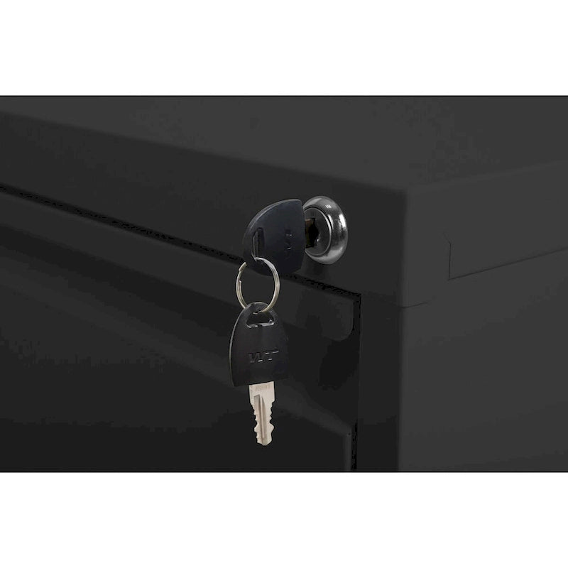 3-Drawers 14.96 W Metal Vertical File Cabinet with Lock Office Home Vertical File Cabinet for A4 Legal/Letter Size