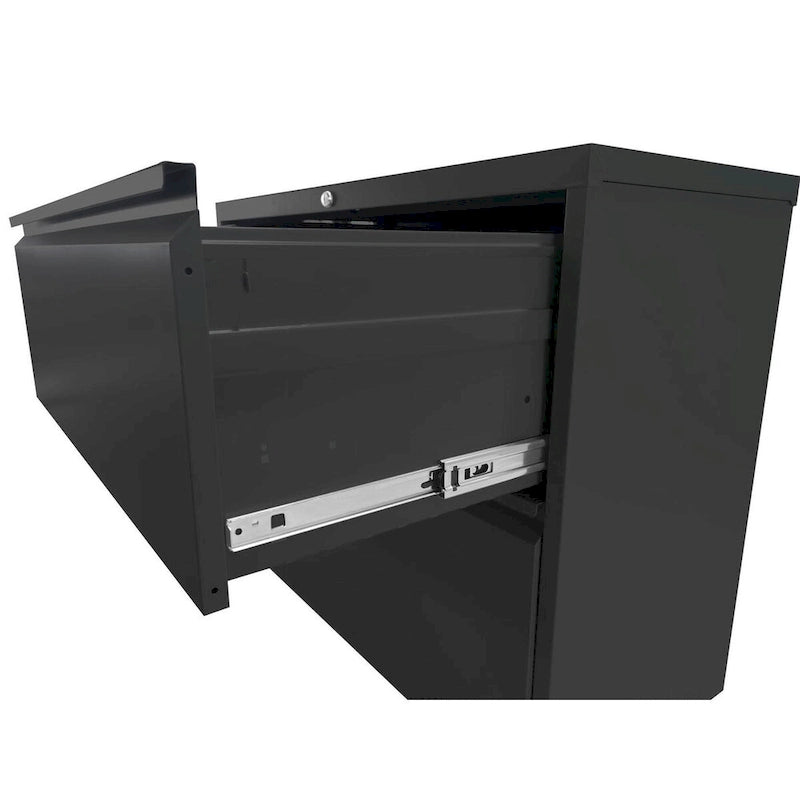 3-Drawers 14.96 W Metal Vertical File Cabinet with Lock Office Home Vertical File Cabinet for A4 Legal/Letter Size
