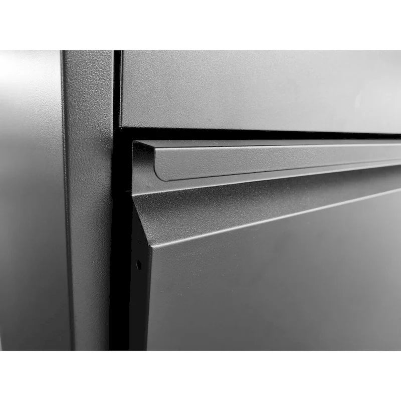 3-Drawers 14.96 W Metal Vertical File Cabinet with Lock Office Home Vertical File Cabinet for A4 Legal/Letter Size