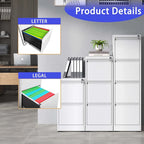 3-Drawers 14.96 W Metal Vertical File Cabinet with Lock Office Home Vertical File Cabinet for A4 Legal/Letter Size
