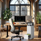 3-Drawers 14.96 W Metal Vertical File Cabinet with Lock Office Home Vertical File Cabinet for A4 Legal/Letter Size