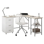 Modern Designs L-Shape Home Office Desk With Storage