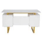 Deluxe Stylish Modern Grey Computer Desk with Storage