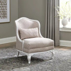 Antique White Upholstered Accent Chair
