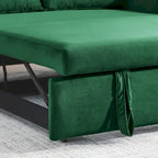55 Modern Convertible Sofa Bed with 2 Detachable Arm Pockets