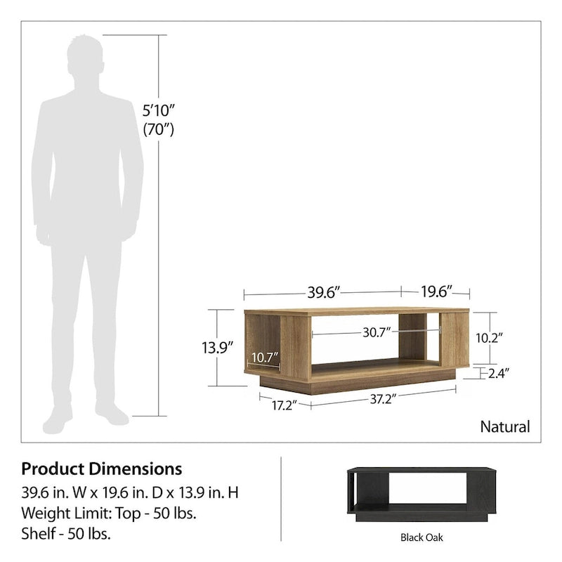 Modern-Style Rectangular Coffee Table