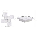 Square Marble Veneer Coffee Table Sliding Top with Storage by Harper&Bright Designs