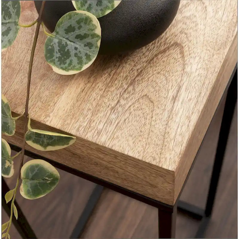 Kate and Laurel Karlsen Wood and Metal Drink Table - 8x8x23
