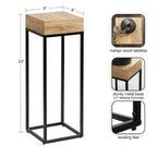 Kate and Laurel Karlsen Wood and Metal Drink Table - 8x8x23