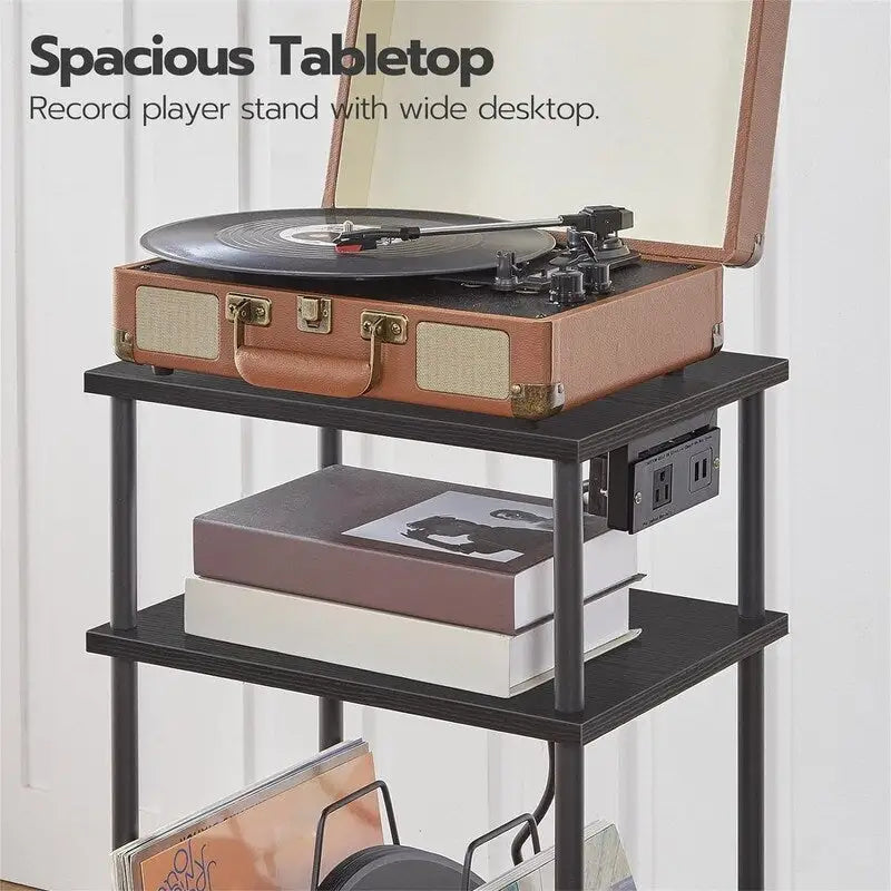 3 Tier Record Player Stand - 15.7L x 11.8W x 29.1H