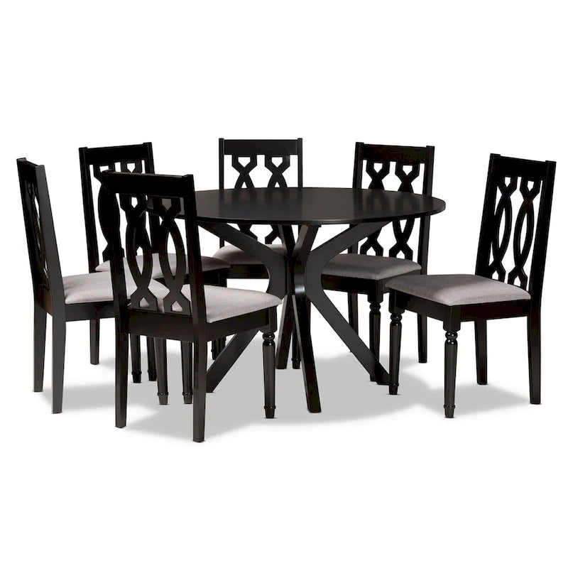 Modern Minimalist 7-Piece Dining Table And Chair Set