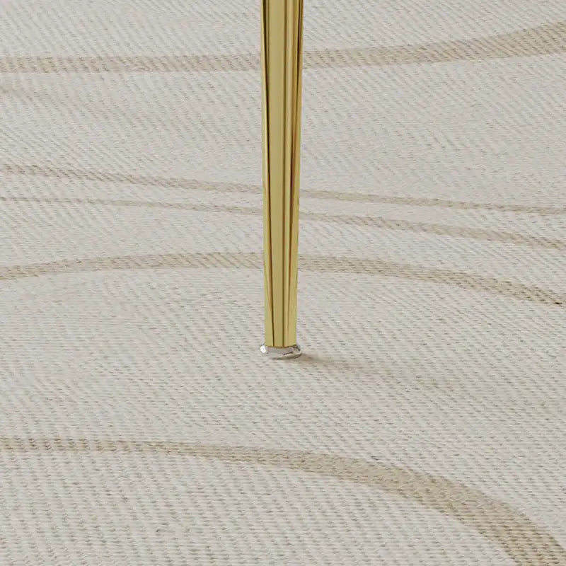 0.32 Thick Tempered Glass Top Dining Table with Stainless Steel Legs for Small Space, Dining Room