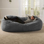 Jaxx 7 Foot Giant Bean Bag Sofa For Adults - Premium Chenille