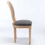 French Style Solid Wood Antique Dining Chair, Set of 2