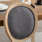 French Style Solid Wood Antique Dining Chair, Set of 2