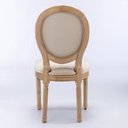 French Style Solid Wood Antique Dining Chair, Set of 2