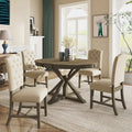 6-Piece Dining Table Set with Extendable Table and 4 Chairs