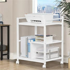 Printer Stand with Charging Station and USB Ports Large 3-Tier - 24D x 18.62W x 30.86H