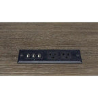 Carson Wood L-Desk & Return, Writing Table, Office Desk, Gray