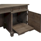 Carson Wood L-Desk & Return, Writing Table, Office Desk, Gray
