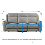 Roundhill Furniture Wesley 2-Piece Transitional Reclining Set, Gray