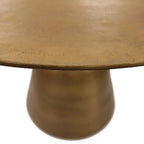 40-Inch Wide Cast Aluminum Dining Table, Gold