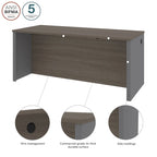 Bestar Prestige 72W Desk Shell by Bestar.