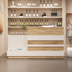 Salon Reception Counter with Keyboard Tray Large Working Desk