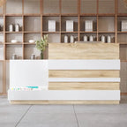 Salon Reception Counter with Keyboard Tray Large Working Desk