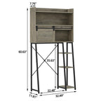 Over The Toilet Storage Cabinet with Toilet Paper Holder Stand - 11.81D x 32.49W x 60.63H