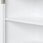 61 Tall Wood 1-door Bathroom Cabinet with Drawers and Adjustable Shelves