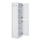 Freestanding Storage Cabinet with Hook and Adjustable Shelf