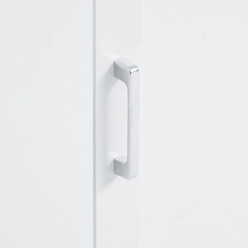 Freestanding Storage Cabinet with Hook and Adjustable Shelf