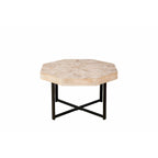 30-Inch Wood Octagonal Vintage Patchwork Coffee Table