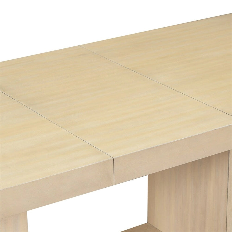 Contemporary 6-Piece 78inch Extendable Pedestal Dining Table Set