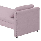 Modern Upholstered Chaise Lounger Daybed with Pillows Small Single Daybed for Living Rooms