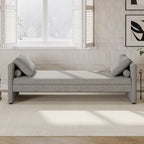 Modern Upholstered Chaise Lounger Daybed with Pillows Small Single Daybed for Living Rooms