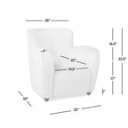 Wolffe 32 Transitional Faux Fur Upholstered Curved Arm Accent Chair