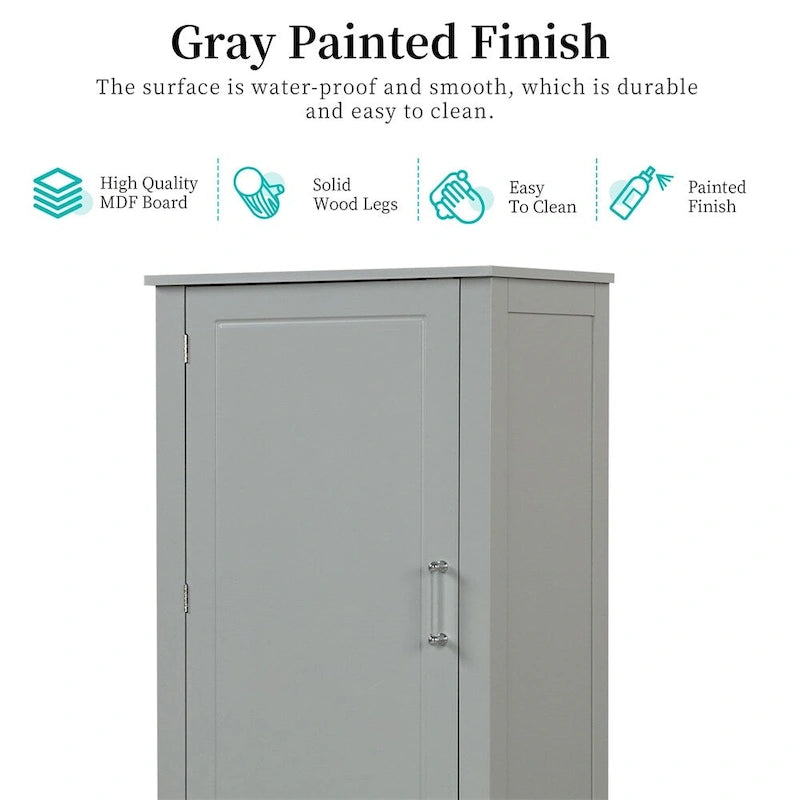 Tall Bathroom Storage Cabinet,Freestanding Storage Cabinet