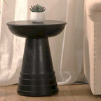 16 in Solid Wood Round End Table